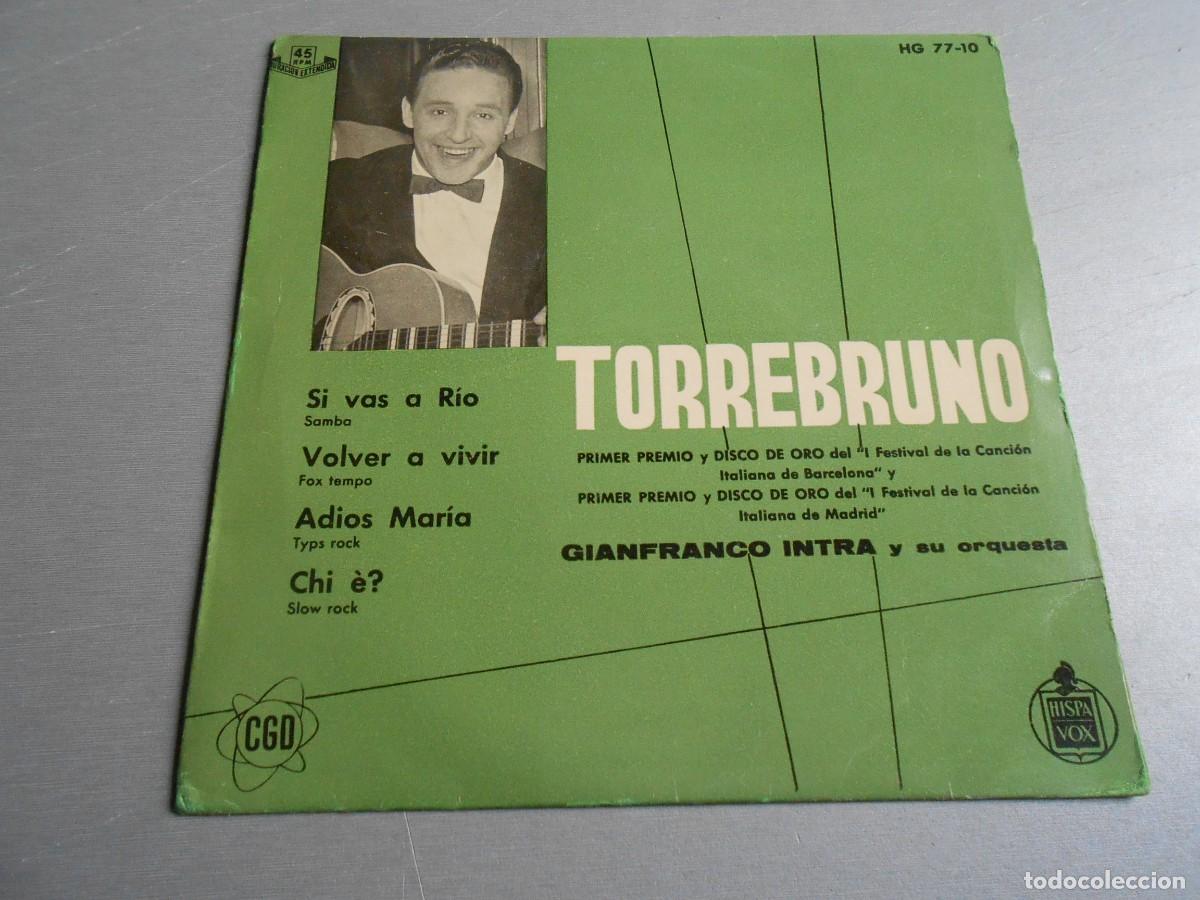 Discos de vinilo: TORREBRUNO, EP, SI VAS A RIO + 3, A&Ntilde;O 1959, HISPAVOX, HG 77-10