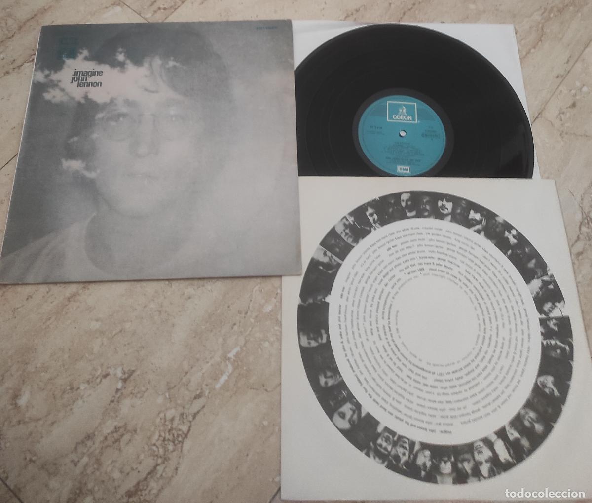 Discos de vinilo: John Lennon Plastic Ono Band With The The Flux Fiddlers Imagine -espa&ntilde;a- 1971 -contiene encarte-