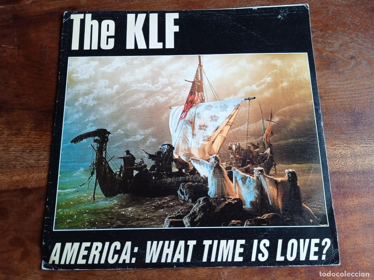 Discos de vinilo: The KLF - America what time is love? 2 versiones - Single original Blanco y Negro 1992