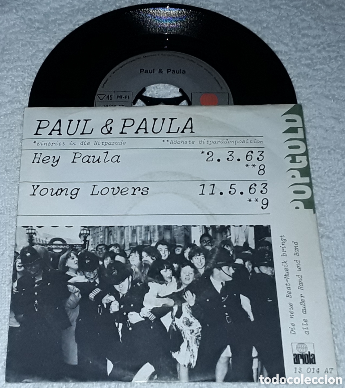 Discos de vinilo: SG - PAUL & PAULA - HEY PAULA / YOUNG LOVERS - MADE IN GERMANY