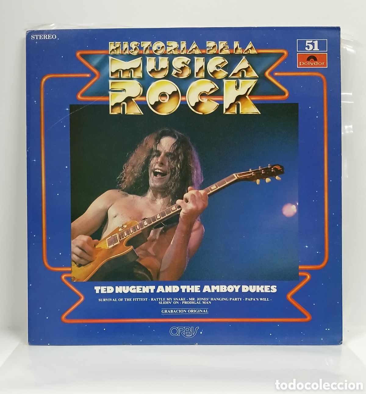 Discos de vinilo: TED NUGENT &rdquo;HISTORIA DE LA MUSICA ROCK&rdquo; LP. SPAIN. 1982 (NM)