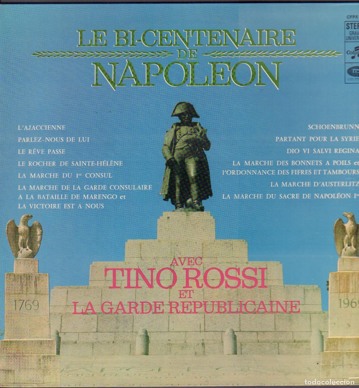 Discos de vinilo: LE BI-CENTENAIRE DE &rdquo;NAPOLEON&rdquo; - TINO ROSSI ET LA GARDE REPUBLICAINE / LP COLUMBIA RF-26913