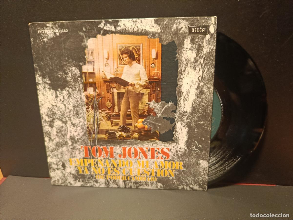 Discos de vinilo: tom jones empe&ntilde;ando mi amor single 1974 pepeto