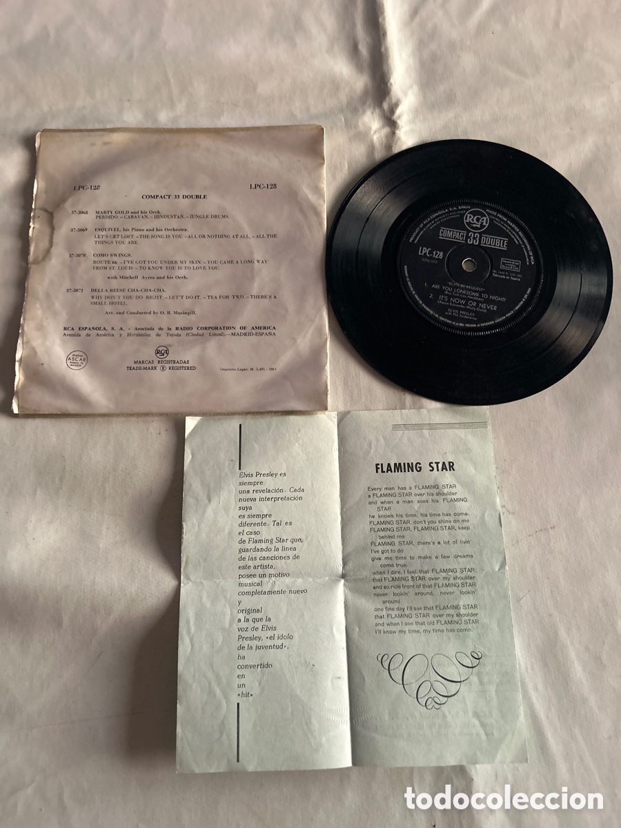 Discos de vinilo: Disco de vinilo EP Elvis Presley.Elvis by Request - Foto 2