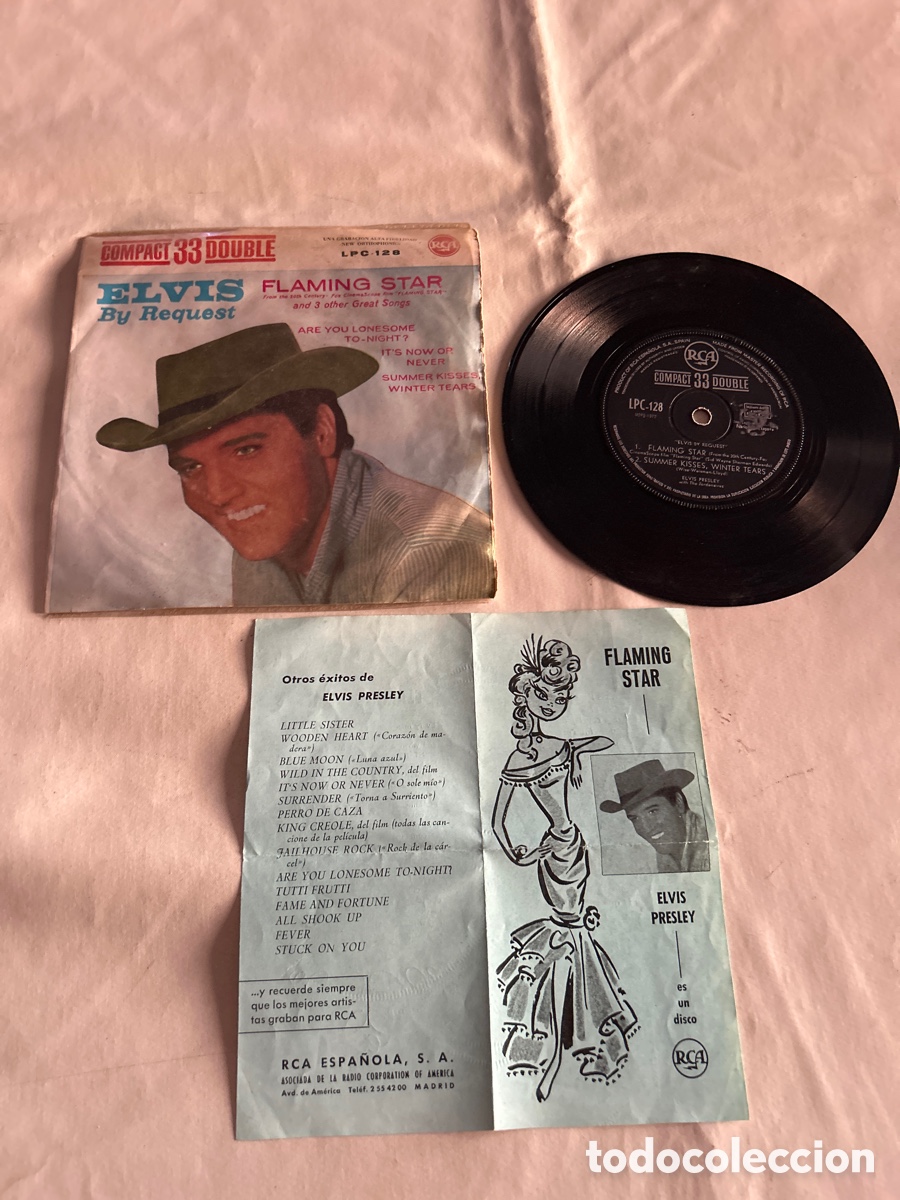 Discos de vinilo: Disco de vinilo EP Elvis Presley.Elvis by Request