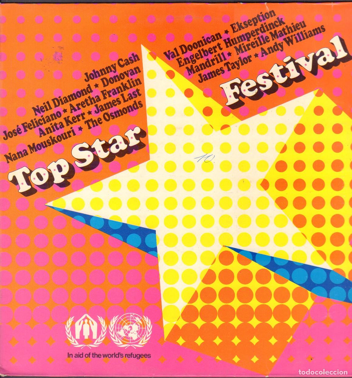 Discos de vinilo: TOP STAR FESTIVAL - JOHNNY CASH, VAL DOONICAN, NEIL DIAMOND, DONOVAN.../ LP UNITED NATIONS RF-26922