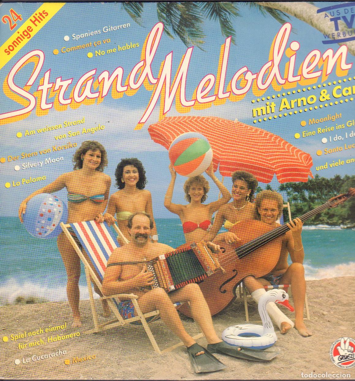 Discos de vinilo: STRAND MELODIEN - MIT ARNO & CARLO / MOONLIGHT, EINE REISE ISN GL&Uuml;CK.../ LP GR&Uuml;EZL 1986 RF-26925