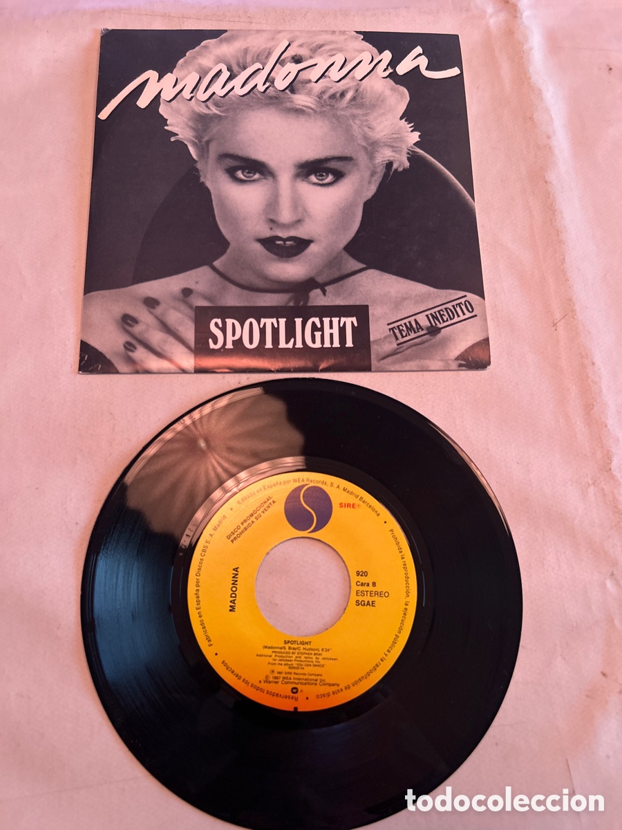 Discos de vinilo: Disco vinilo single Madonna. Spotlight - Foto 1