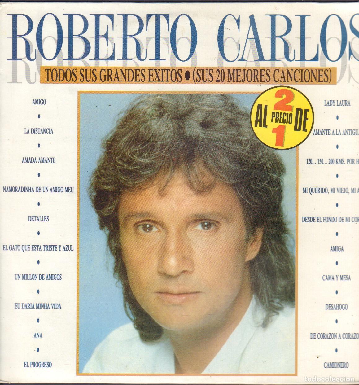 Discos de vinilo: ROBERTO CARLOS - SUS 20 MEJORES CANCIONES /LA DISTANCIA, AMADA AMANTE../ DOBLE LP CBS 1988 RF-26931