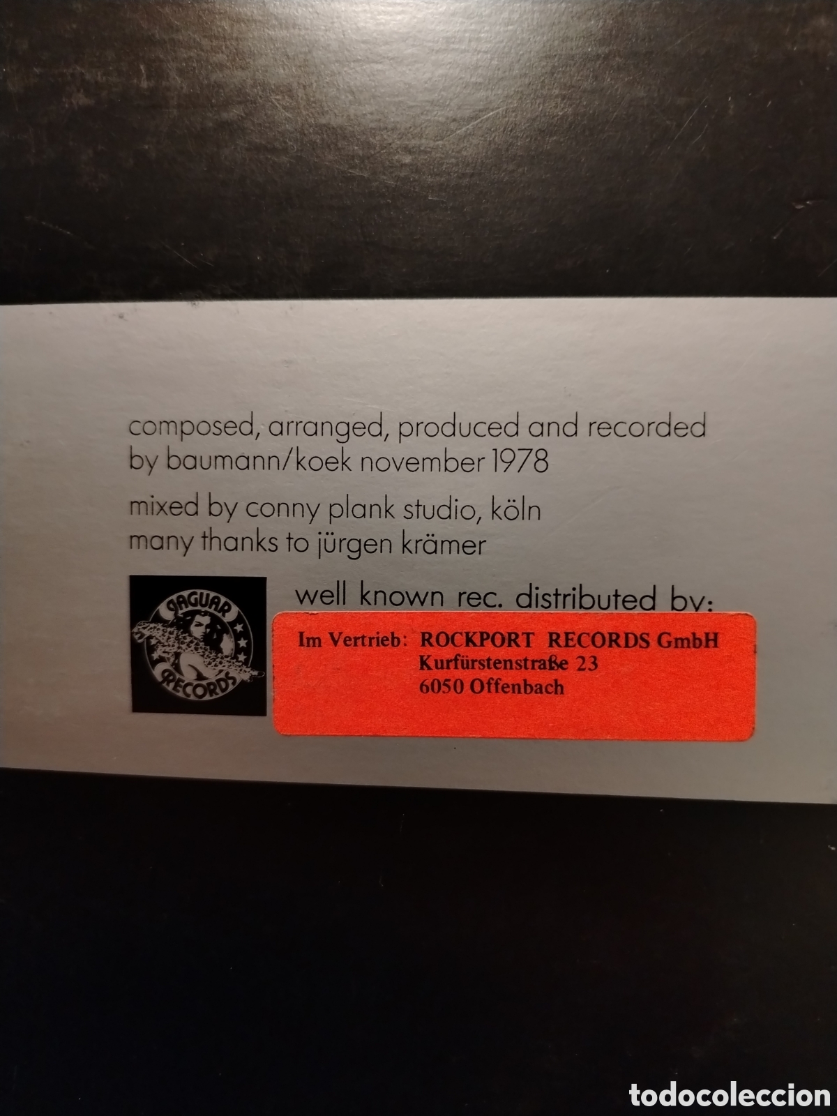 Discos de vinilo: BAUMANN / KOEK (Conny Plank studio, 1978) Krautrock - Foto 3