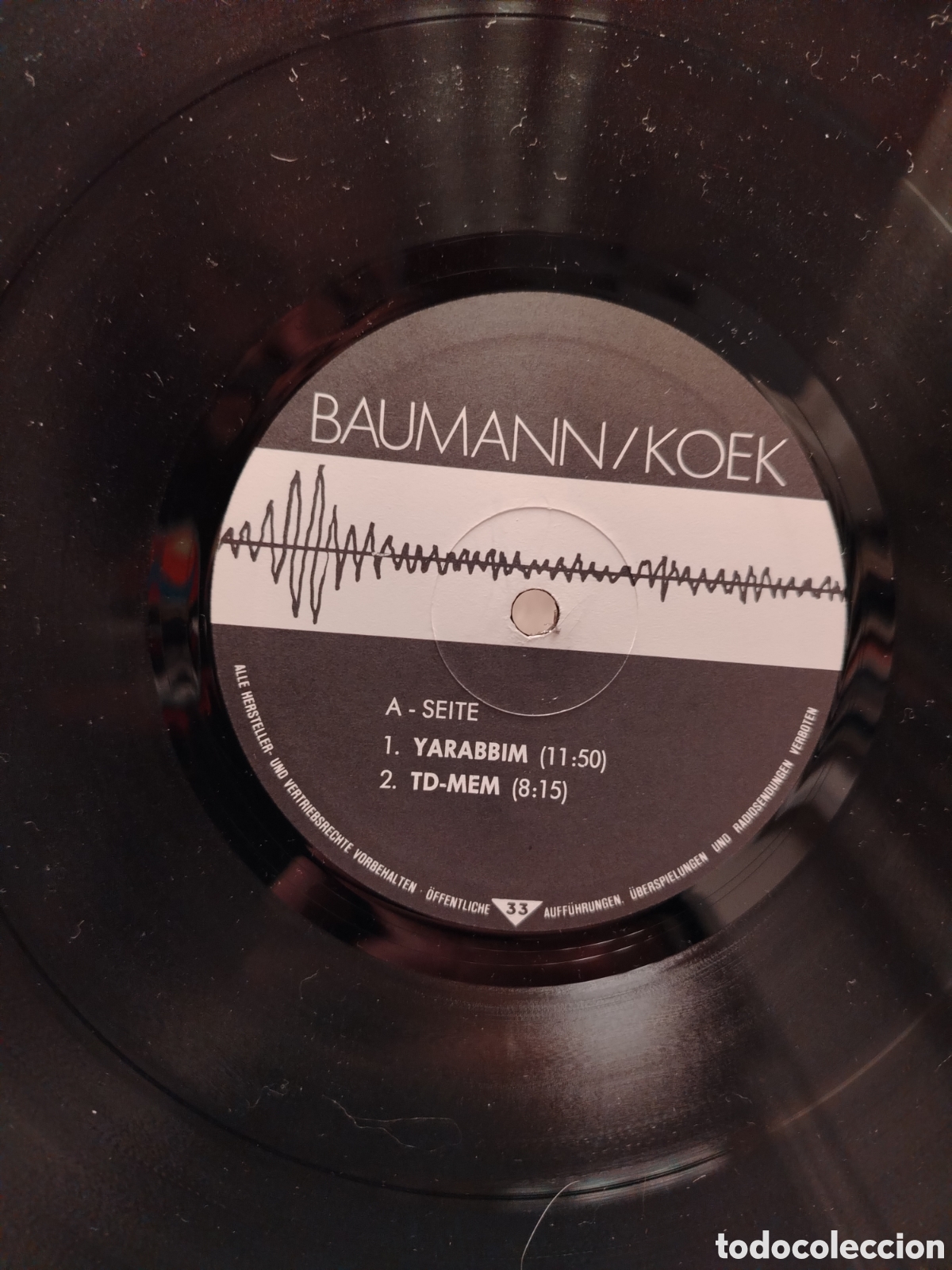 Discos de vinilo: BAUMANN / KOEK (Conny Plank studio, 1978) Krautrock - Foto 7