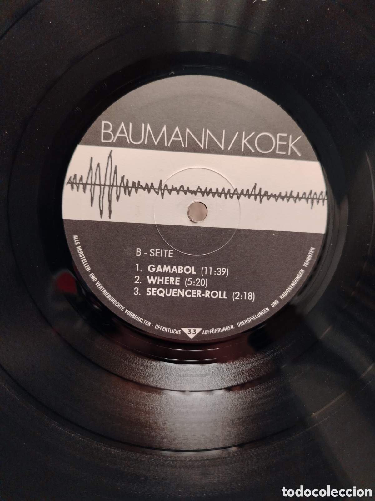 Discos de vinilo: BAUMANN / KOEK (Conny Plank studio, 1978) Krautrock - Foto 8