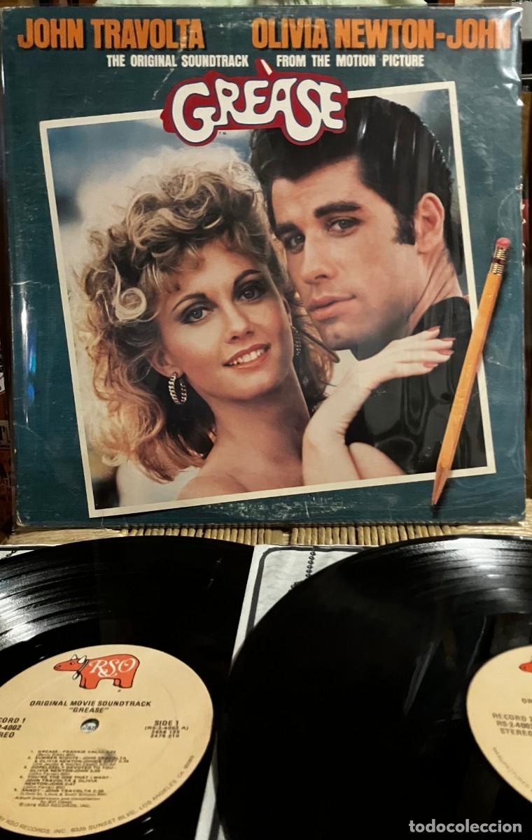 Discos de vinilo: GREASE - original soundtrack, 2LPs edici&oacute;n USA 1978