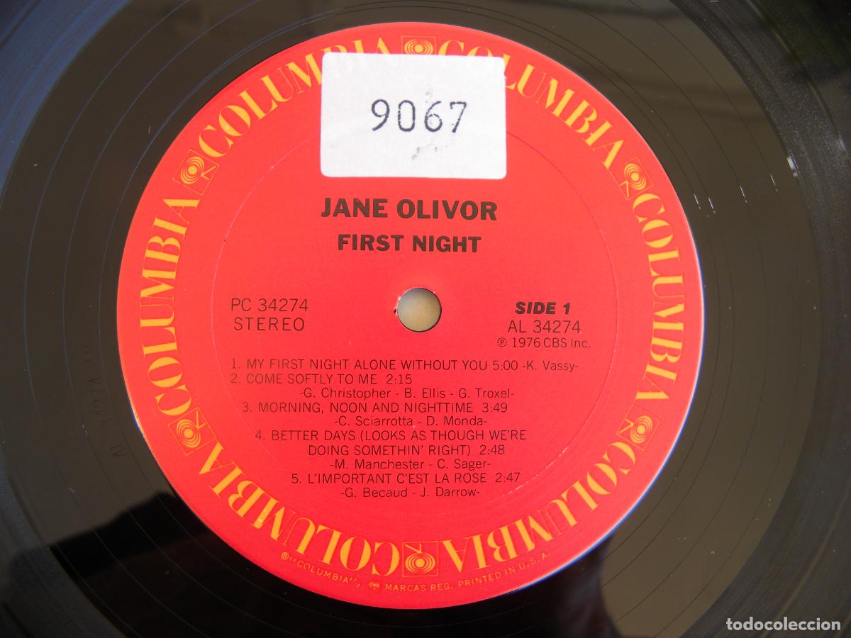 Discos de vinilo: JANE OLIVOR -FIRST NIGHT -LP 1977 USA - Foto 2