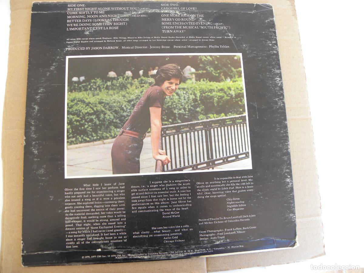 Discos de vinilo: JANE OLIVOR -FIRST NIGHT -LP 1977 USA - Foto 3