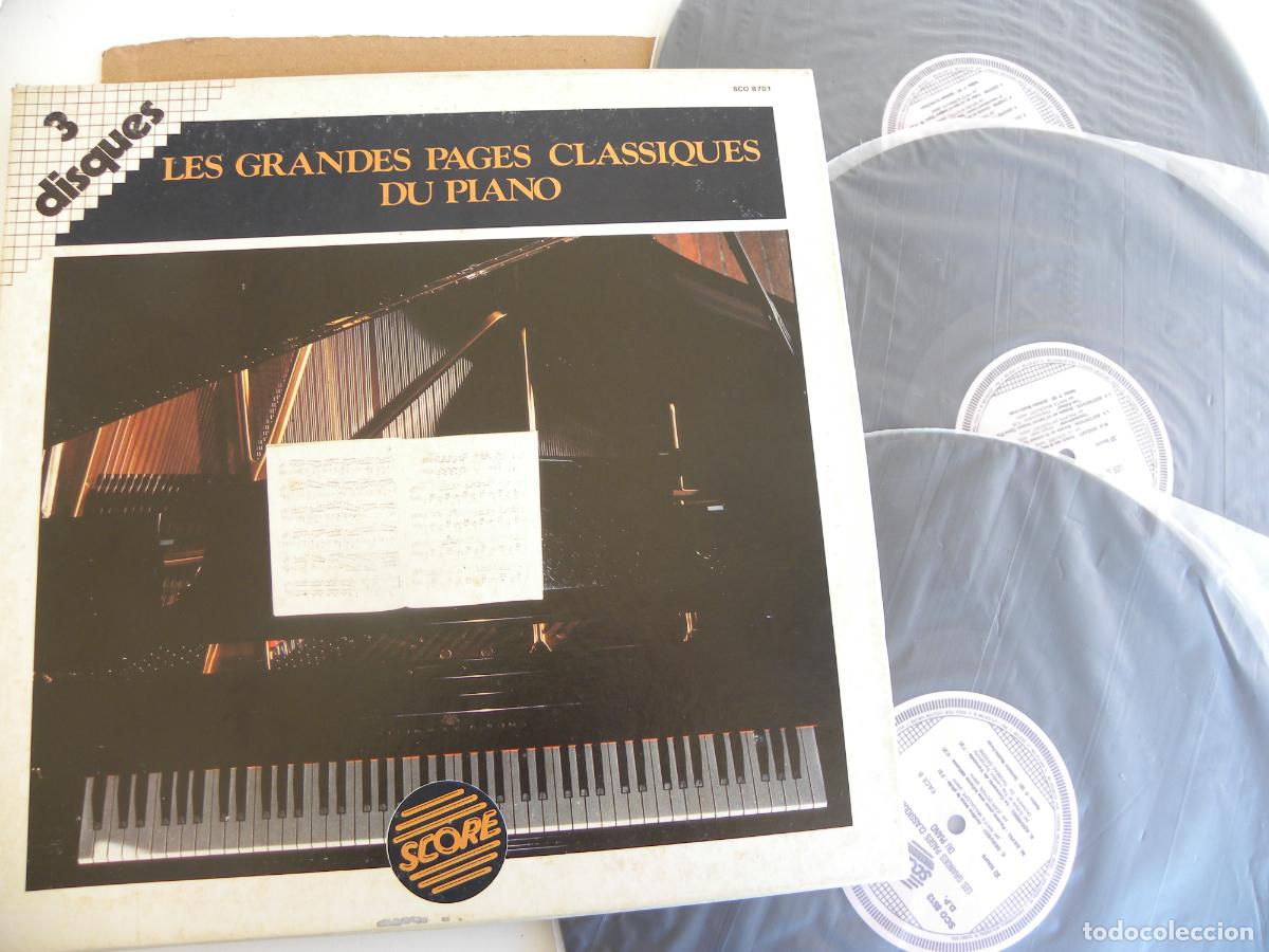 Discos de vinilo: CAJA 3 LP's LES GRANDES PAGES CLASSIQUES DU PIANO (mozart, chopin, debussy et... -1981