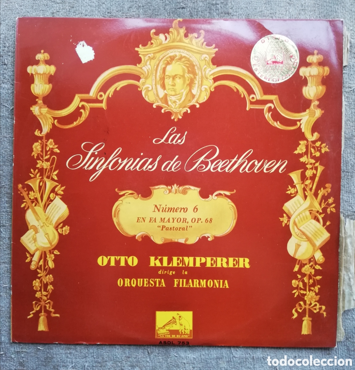 Vinyl records: Las sinfon&iacute;as de Beethoven. N&uacute;mero 6 Op. 68 Pastoral. Orquesta Filarmonia director Otto Klemperer