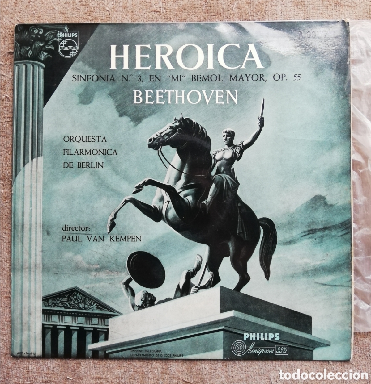 Vinyl-Schallplatten: Beethoven - Sinfon&iacute;a n&ordm; 3 Op. 35 Heroica. Orquesta Filarm&oacute;nica de Berl&iacute;n. Director Paul Van Kempen