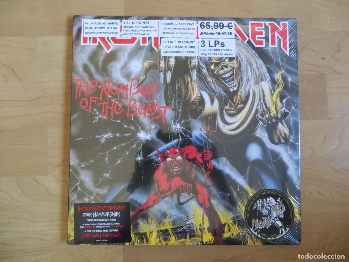 Discos de vinilo: Iron Maiden - The Number Of The Beast / Beast Over Hammersmith ( 3 LPS) !!!! 2022 U.K.- NUEVO !!!