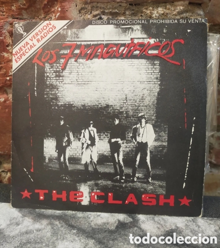 Dischi in vinile: single promocional de 7&rdquo; de The Clash &ndash; Los 7 Magn&iacute;ficos