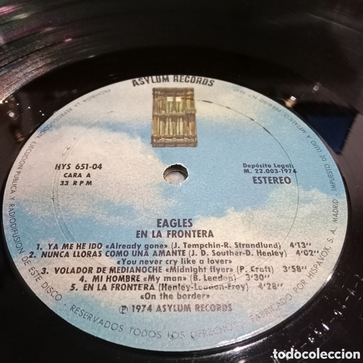 Discos de vinilo: EAGLES - ON THE BORDER = EN LA FRONTERA - LP - Foto 4