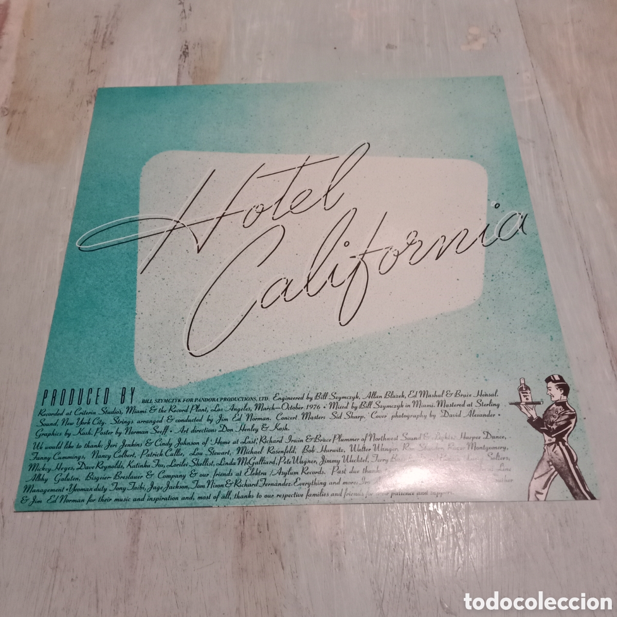 Discos de vinilo: EAGLES - HOTEL CALIFORNIA - LP GATEFOLD - Foto 6