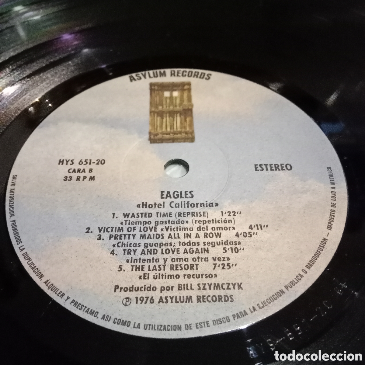 Discos de vinilo: EAGLES - HOTEL CALIFORNIA - LP GATEFOLD - Foto 10