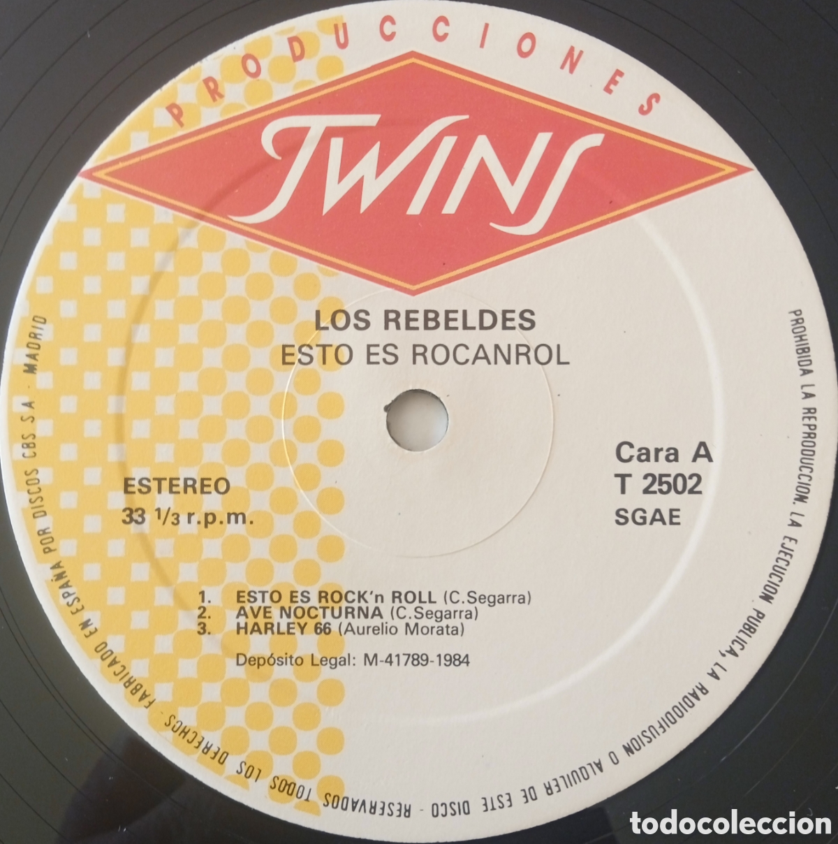Discos de vinilo: Disco de vinilo Los Rebeldes - Foto 3