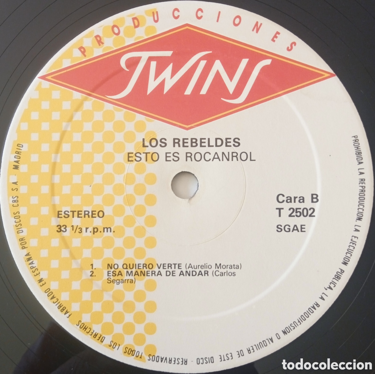Discos de vinilo: Disco de vinilo Los Rebeldes - Foto 4