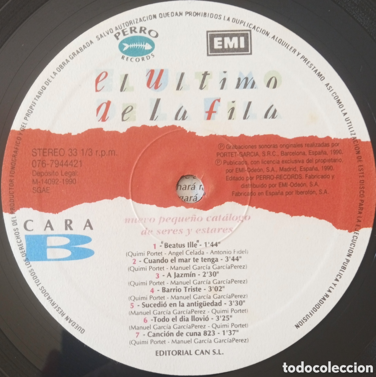 Discos de vinilo: Disco de vinilo El &Uacute;ltimo De La Fila - Foto 6