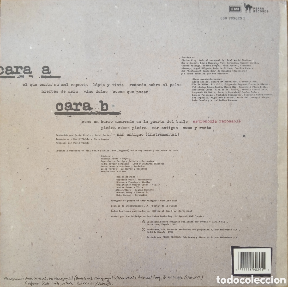 Discos de vinilo: Disco de vinilo El &Uacute;ltimo De La Fila - Foto 2