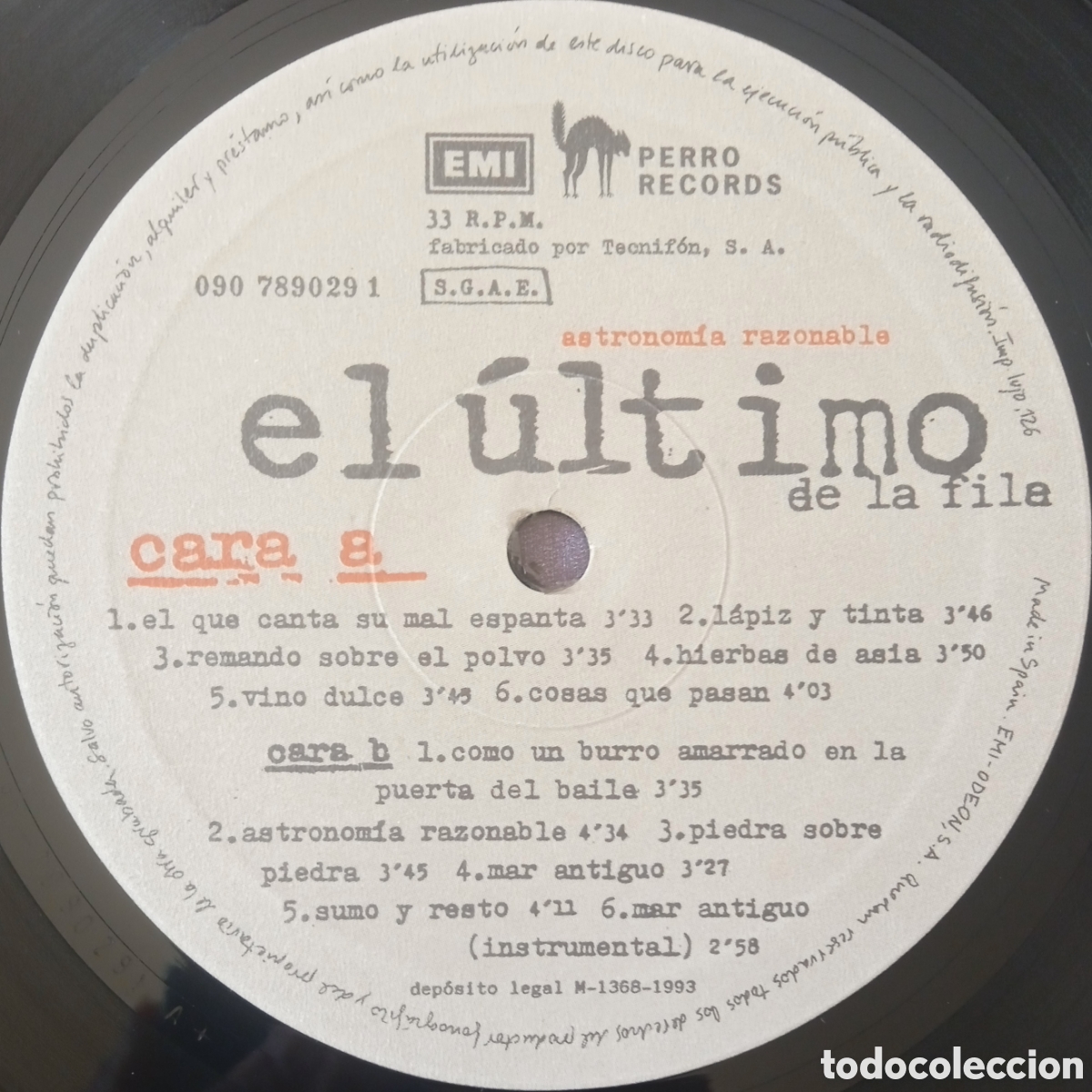Discos de vinilo: Disco de vinilo El &Uacute;ltimo De La Fila - Foto 7