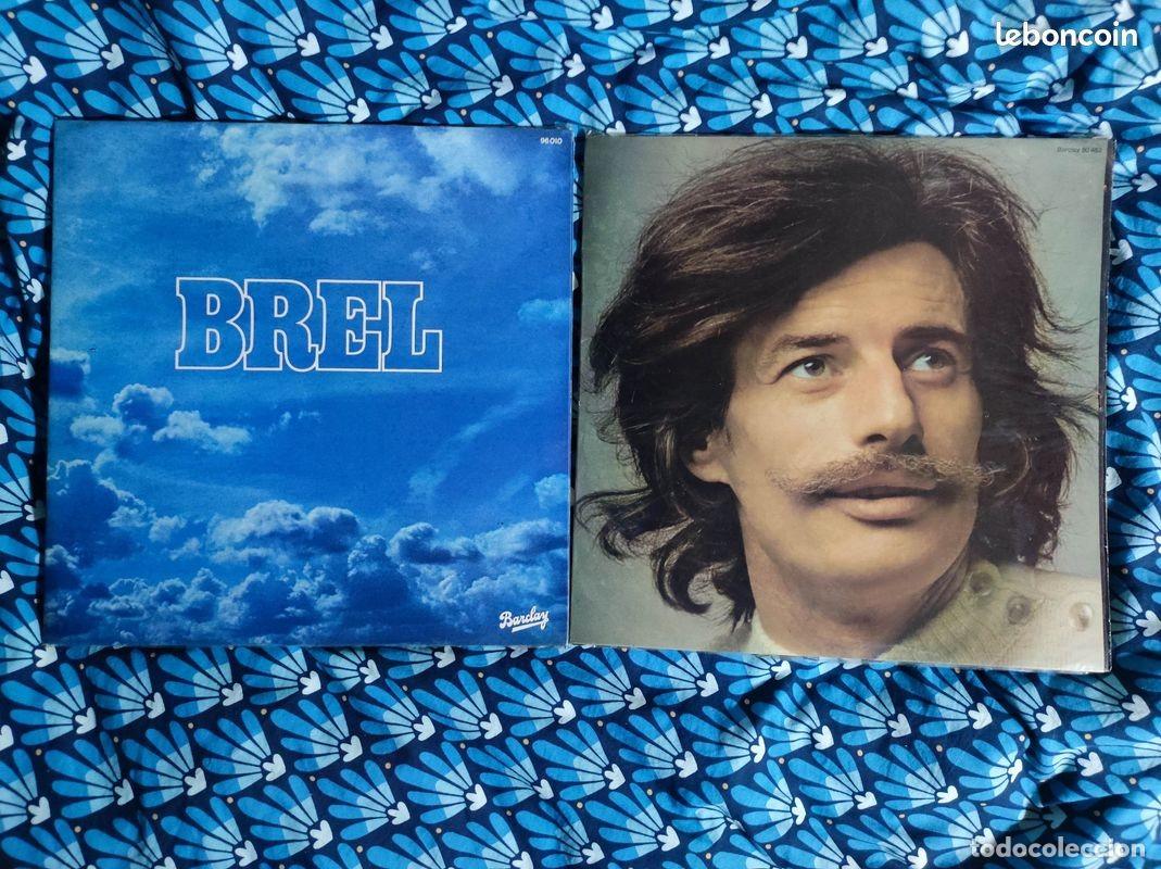 Discos de vinilo: Lote 2 Vinilos LP - Jacques Brel & Jean Ferrat (Originales Francia Gatefold)