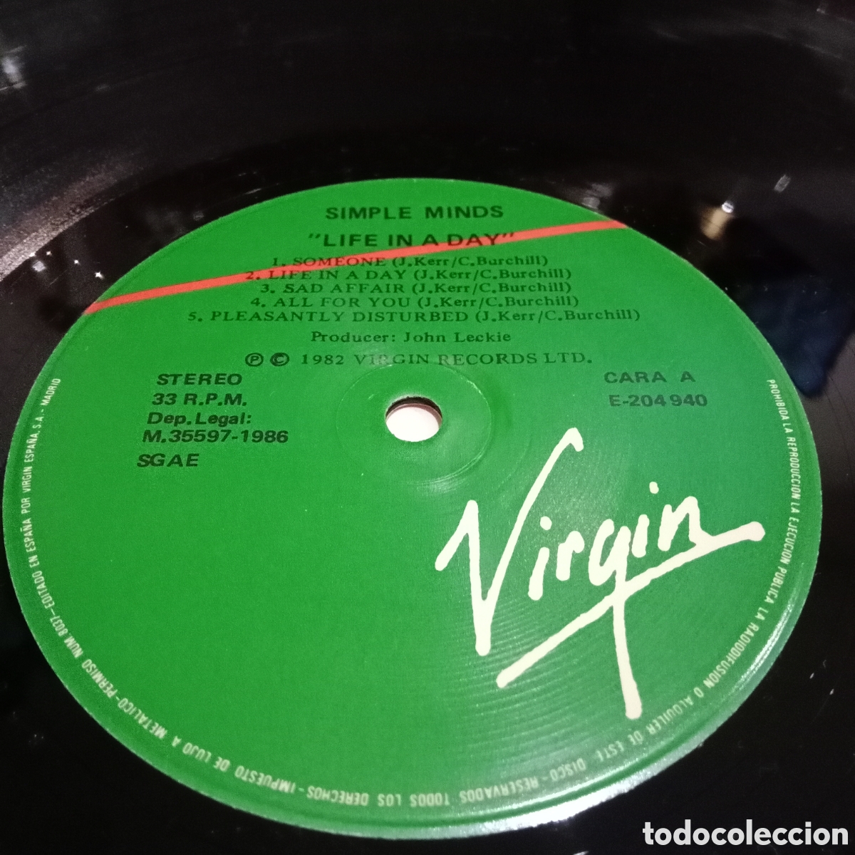 Discos de vinilo: SIMPLE MINDS - LIFE IN A DAY - LP - Foto 4