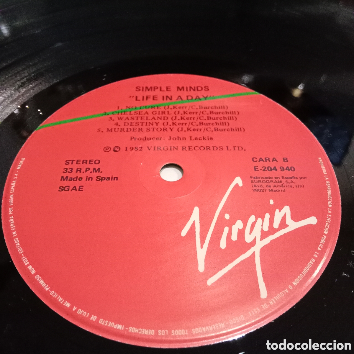 Discos de vinilo: SIMPLE MINDS - LIFE IN A DAY - LP - Foto 5