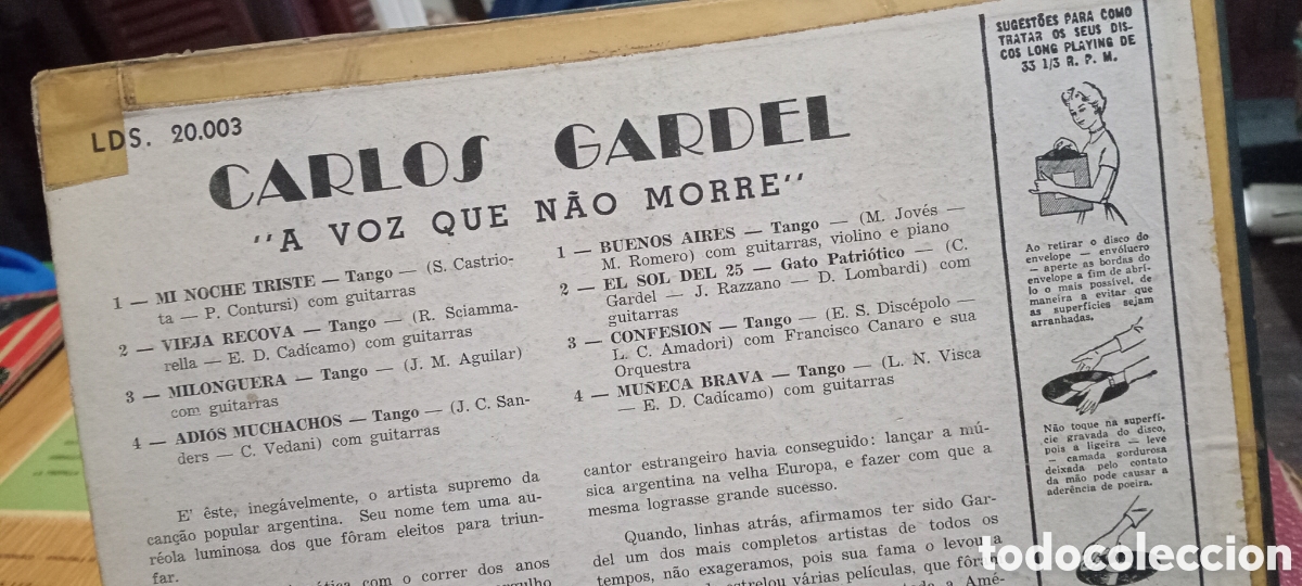 Discos de vinilo: A VOZ QUE NAO MORRE CARLOS GARDEL - Foto 2