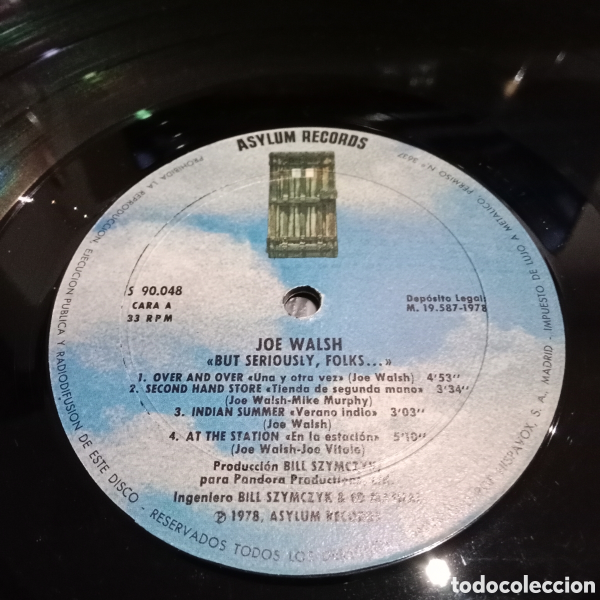 Discos de vinilo: JOE WALSH - &rdquo;BUT SERIOUSLY, FOLKS...&rdquo; - LP GATEFOLD - Foto 6