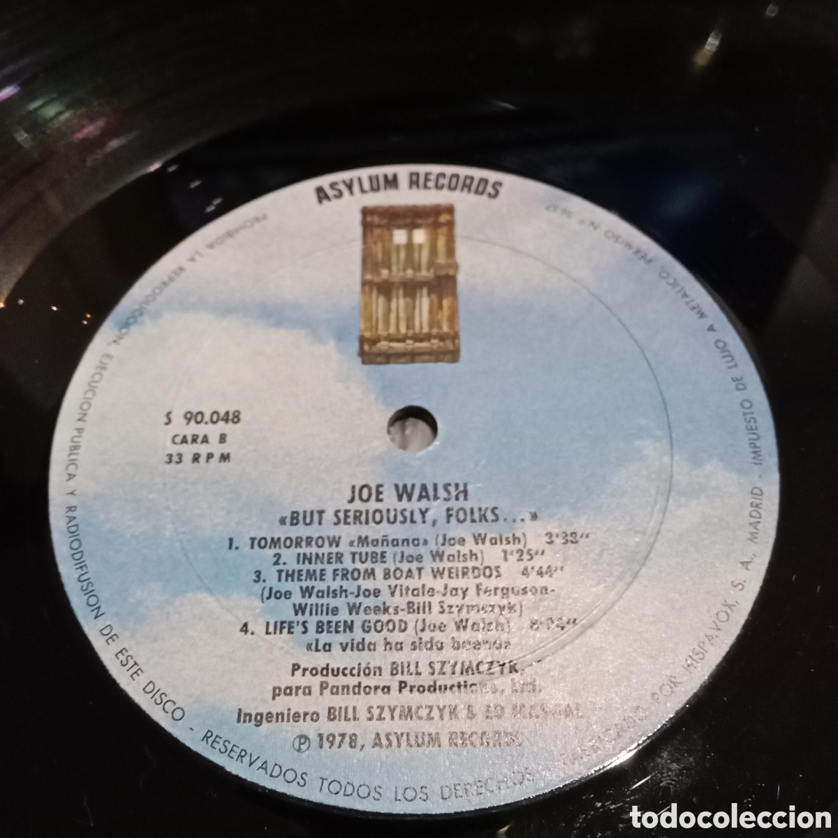 Discos de vinilo: JOE WALSH - &rdquo;BUT SERIOUSLY, FOLKS...&rdquo; - LP GATEFOLD - Foto 7