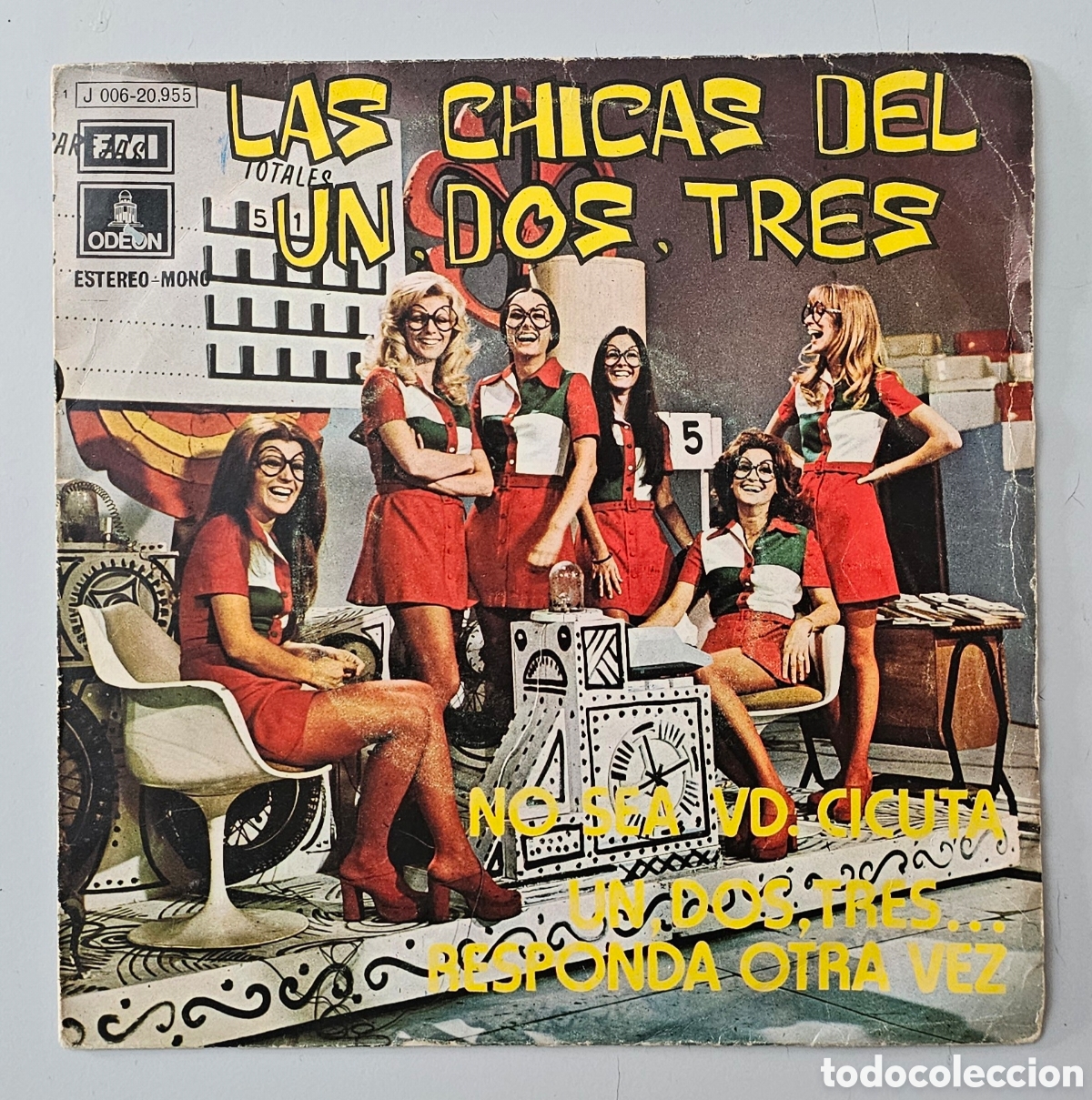 Discos de vinilo: LAS CHICAS DEL UN DOS TRES - No sea ud. Cicuta/+1 (Espa&ntilde;a - Odeon - 1972) Chicho Ib&aacute;&ntilde;ez Serrador TVE