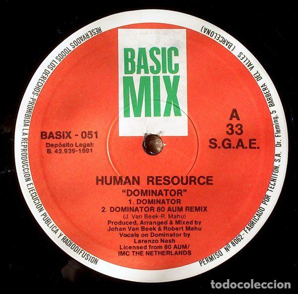 Discos de vinilo: Human Resource &ndash; Dominator (Vinyl, Basic Mix BASIX - 051) - Foto 3