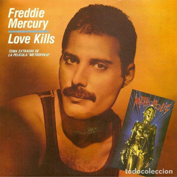 Vinyl records: Freddie Mercury &ndash; Love Kills (Vinyl, CBS CBS A-4735)