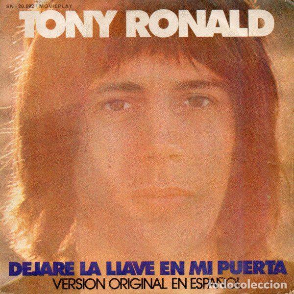 Discos de vinil: Tony Ronald &ndash; Dejar&eacute; La Llave En Mi Puerta / The Cards (Vinyl, Movieplay SN-20.692)
