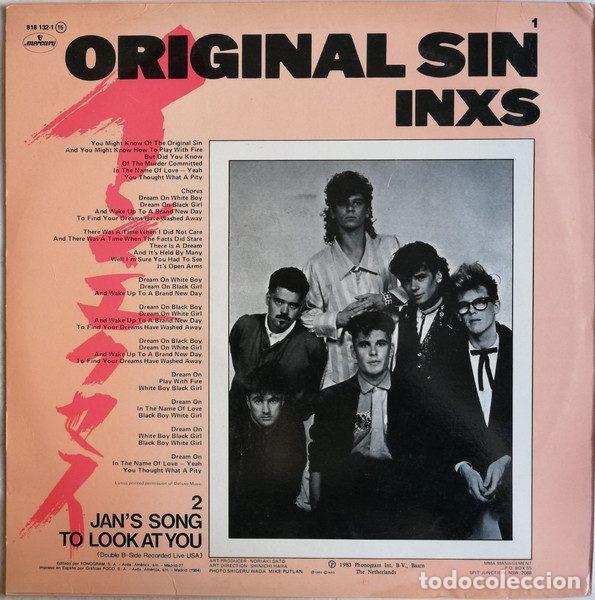 Discos de vinilo: INXS &ndash; Original Sin = Pecado Original (Long Version) (Vinyl, Mercury 818 132-1) - Foto 2