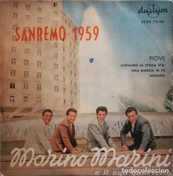Disques de vinyle: Marino Marini E Il Suo Quartetto &ndash; Sanremo 1959 (Vinyl, Durium ECGE 75108)