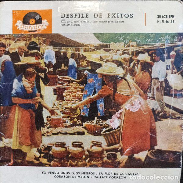 Discos de vinilo: Maria Duval, Rodolfo Pimentel Y Jorge Ledezma Del Tr&iacute;o Argentino / Hermanas Vel&aacute;zquez &ndash; Desfile...