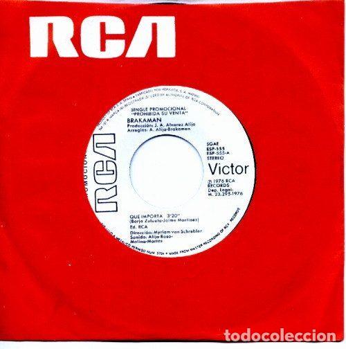 Dischi in vinile: Brakaman &ndash; Que Importa (Vinyl, RCA Victor ESP-555)