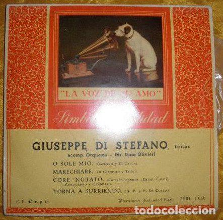 Vinyl records: Giuseppe di Stefano &ndash; Canciones Napolitanas (Vinyl, La Voz De Su Amo 7ERL 1.068)