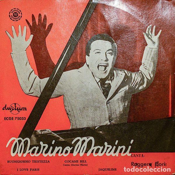 Discos de vinil: Marino Marini &ndash; Buongiorno Tristezza (Vinyl, Durium ECGE 75033)