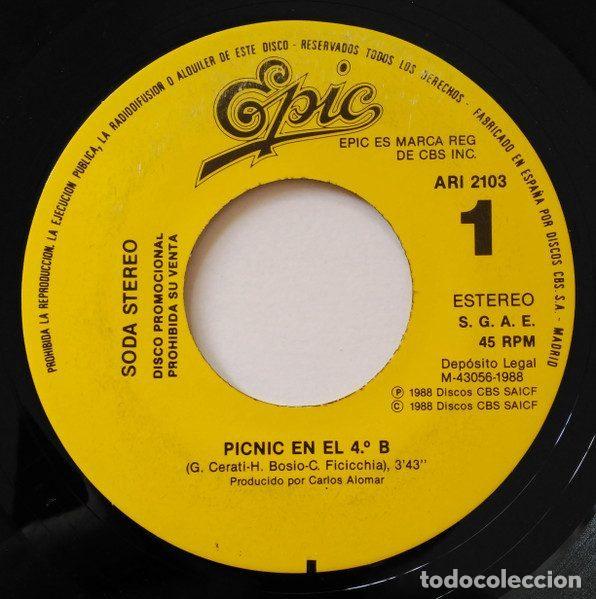 Dischi in vinile: Soda Stereo &ndash; Picnic En El 4.&ordm; B (Vinyl, Epic ARI 2103)