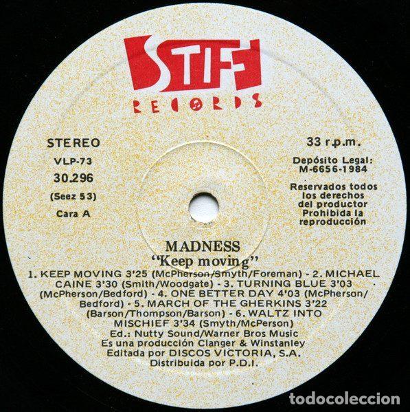 Discos de vinilo: Madness &ndash; Keep Moving (Vinyl, Stiff Records E-30.296) - Foto 3